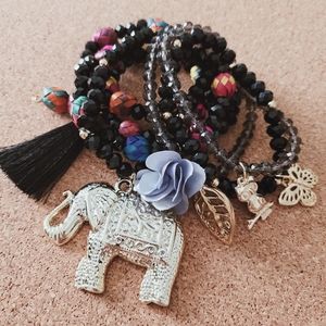 14k gold plated elephant bracelet